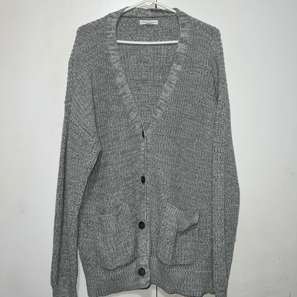 Ribbed Oversized V-Neck Cardigan